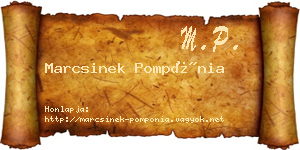 Marcsinek Pompónia névjegykártya